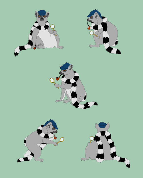 lem01Lemur-Character-5-Images-Flattened-color